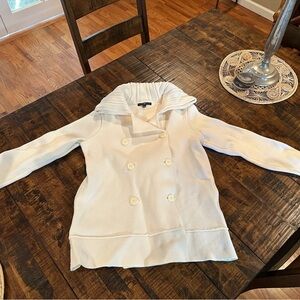 White Double-Breasted Sweater